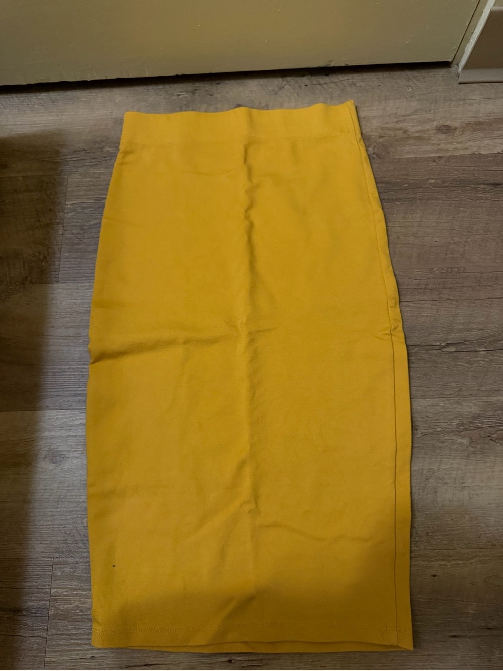 Re/Done Mustard Yellow Pencil Skirt